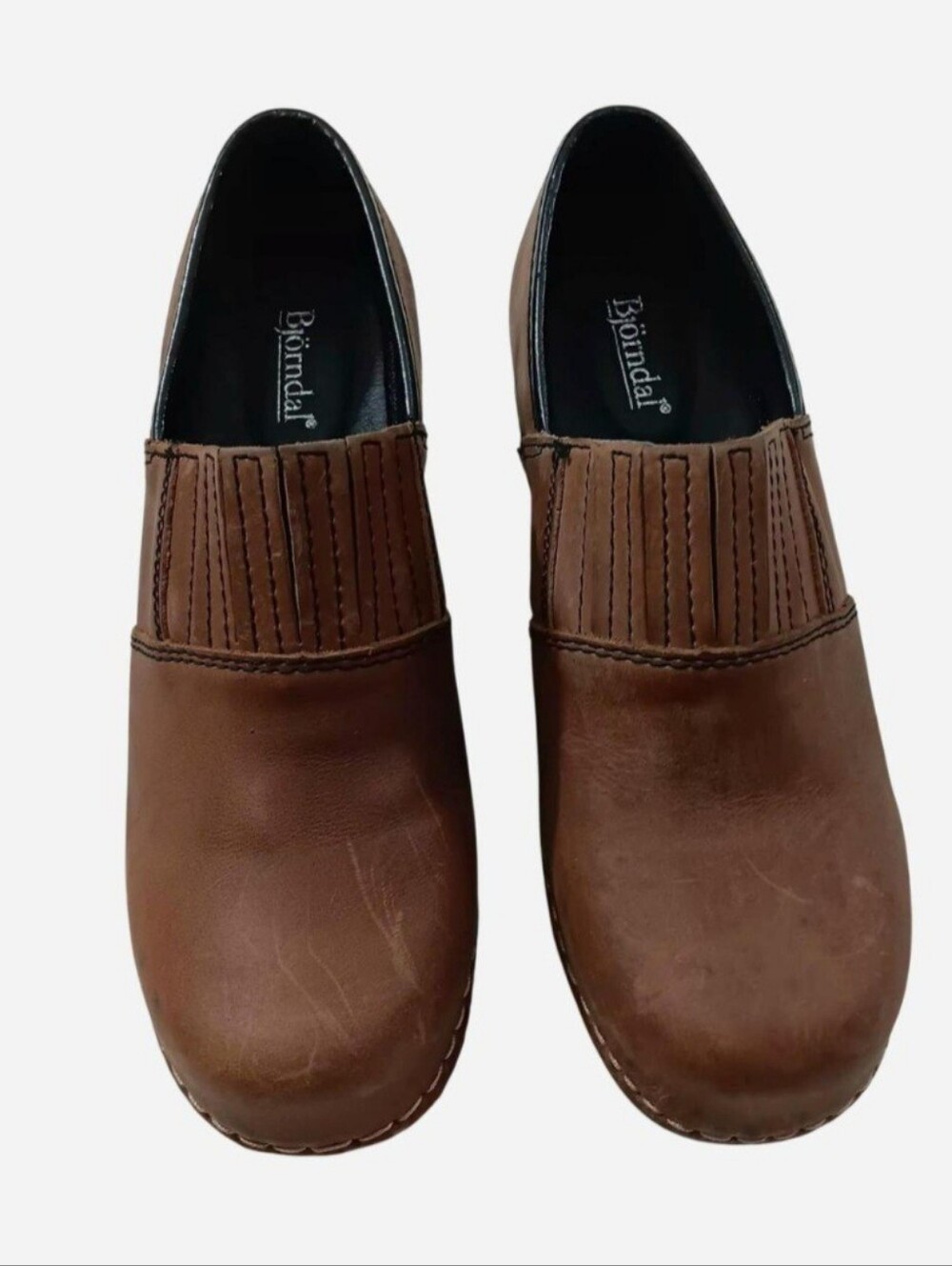 Bjorndal Brenda Leather Comfort Clogs - Size 9